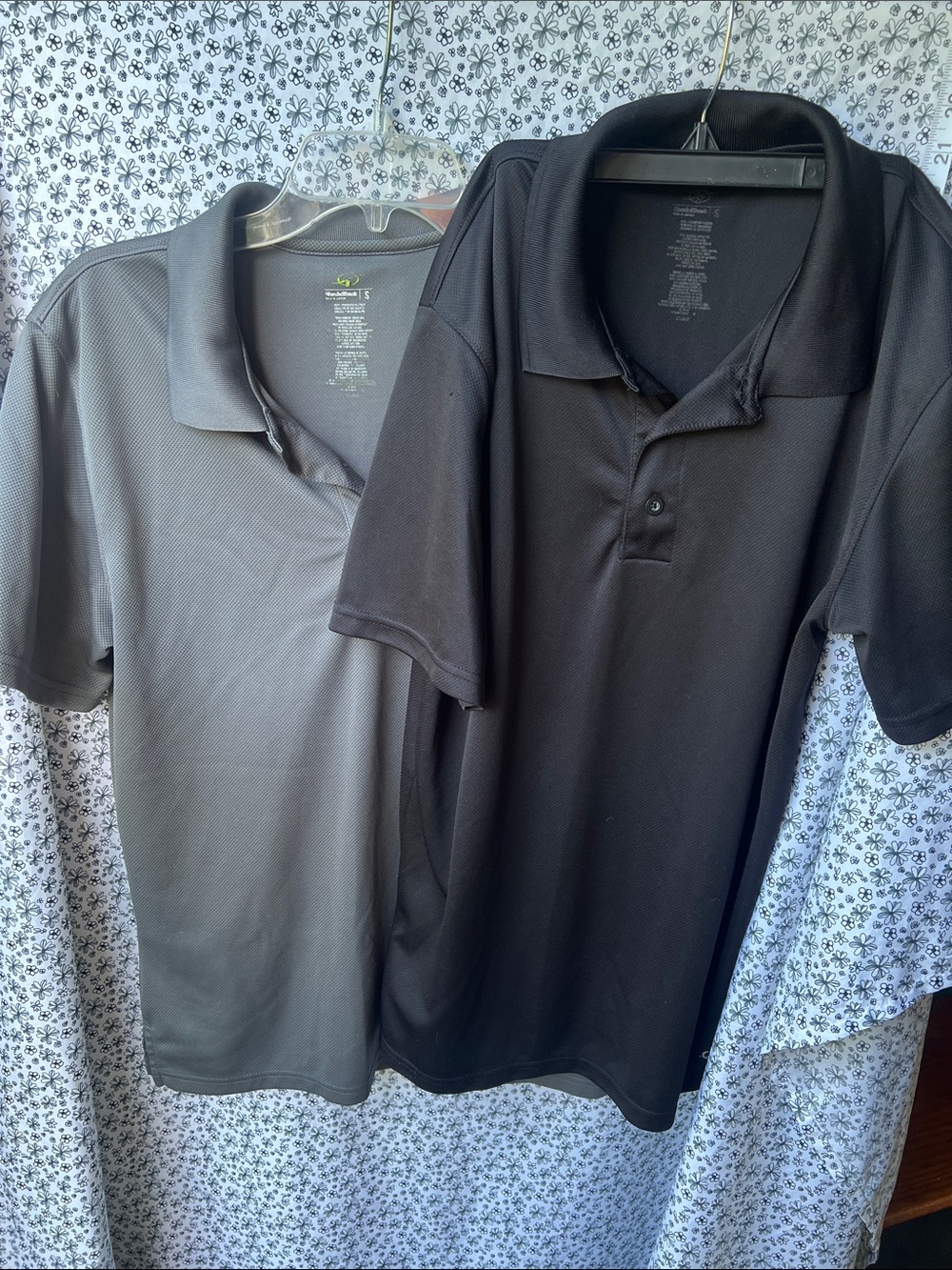 NordicTrack Black and Gray Short-Sleeve Polo Duo